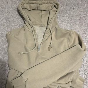 John Galt Cropped Zip Up Hoodie- ONE SIZE